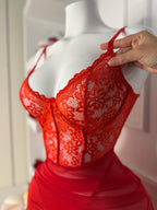 لانجري احمر شيفون ♥️💍