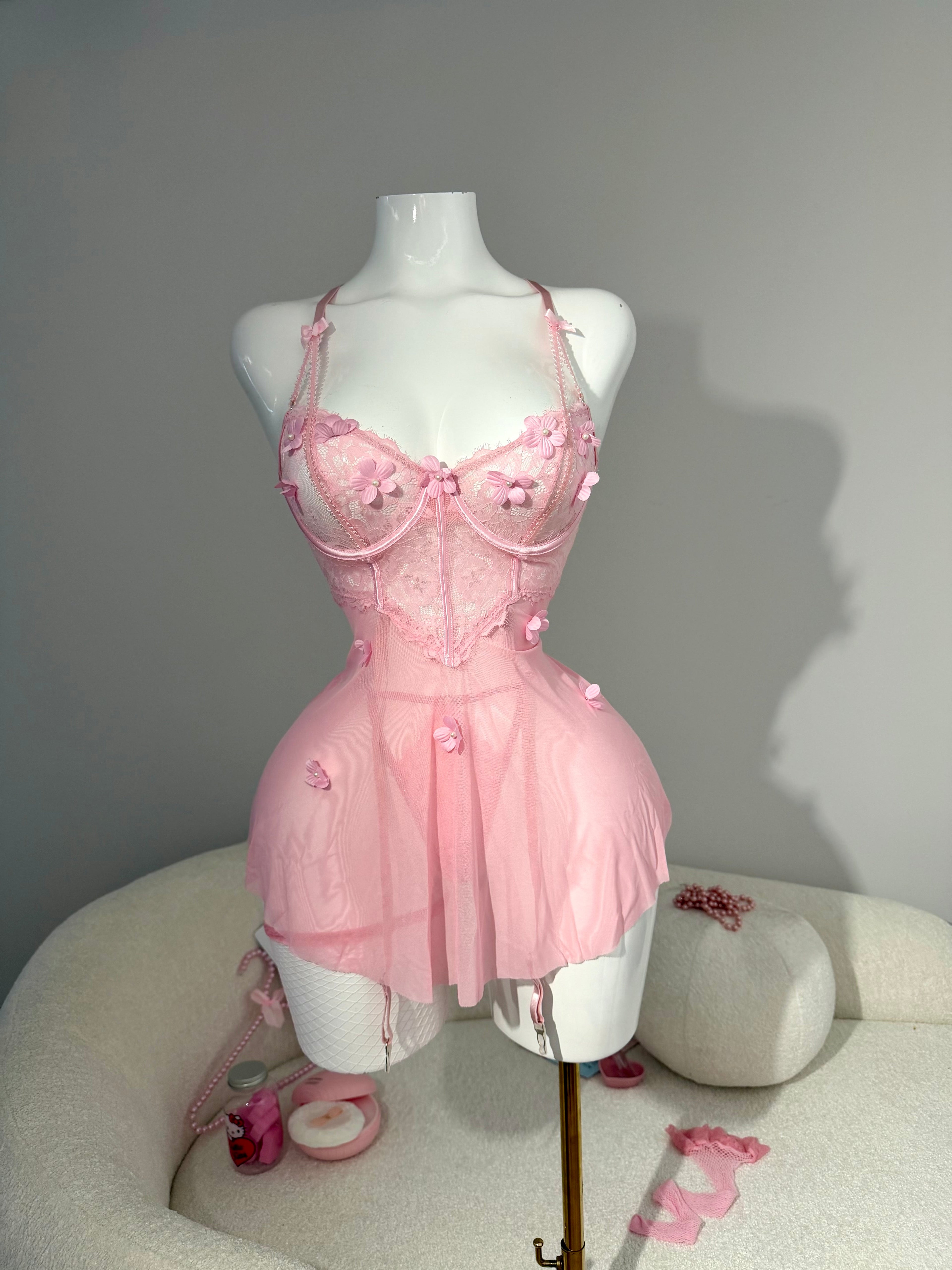 لانجري وردي أنثوي جداً🌸🎀