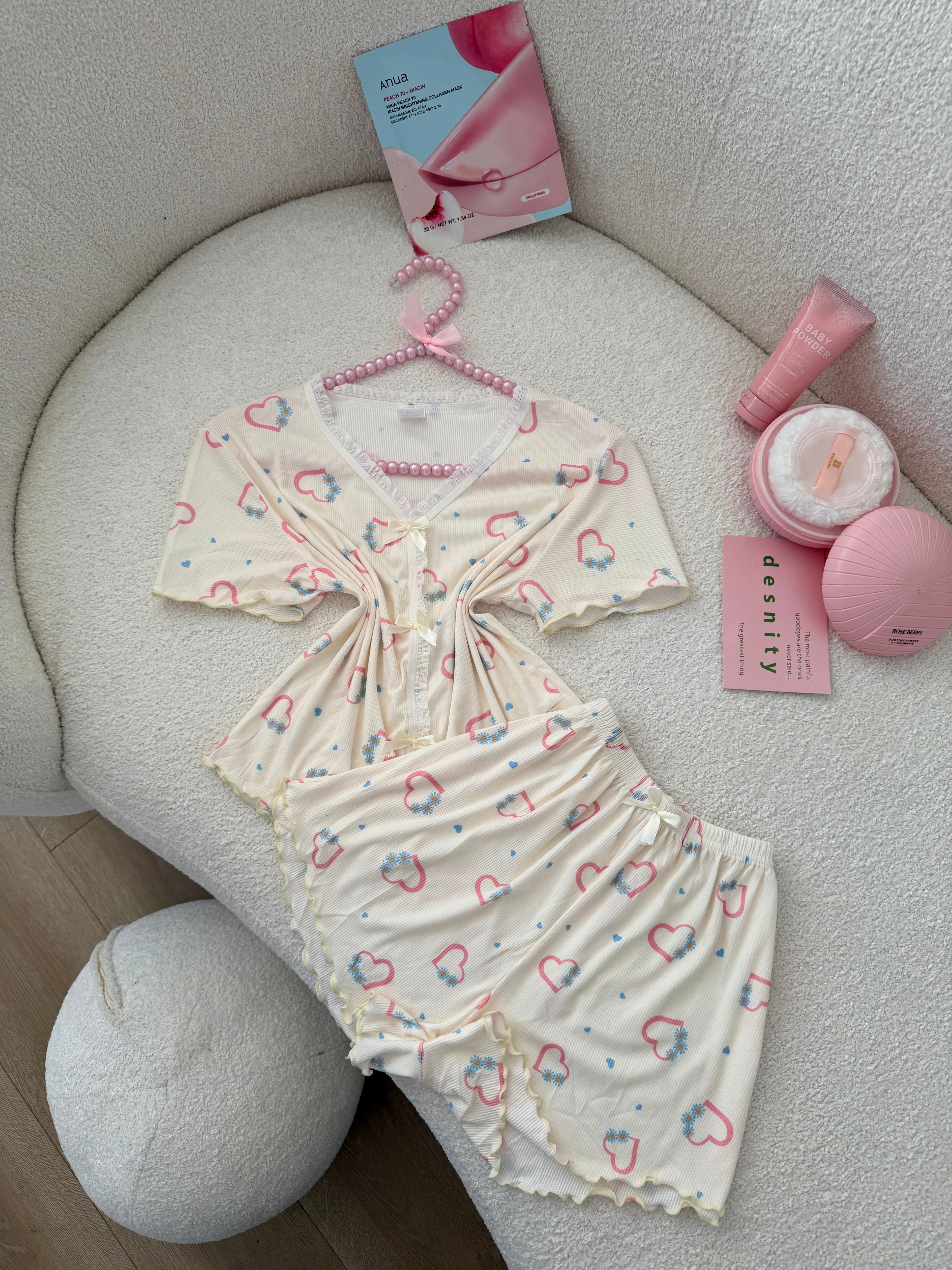 بيجامات الصيف بألوان البوظة 🍦🎀💅🏻شورت