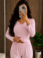 بيجامة زهرية فيونكة 🎀