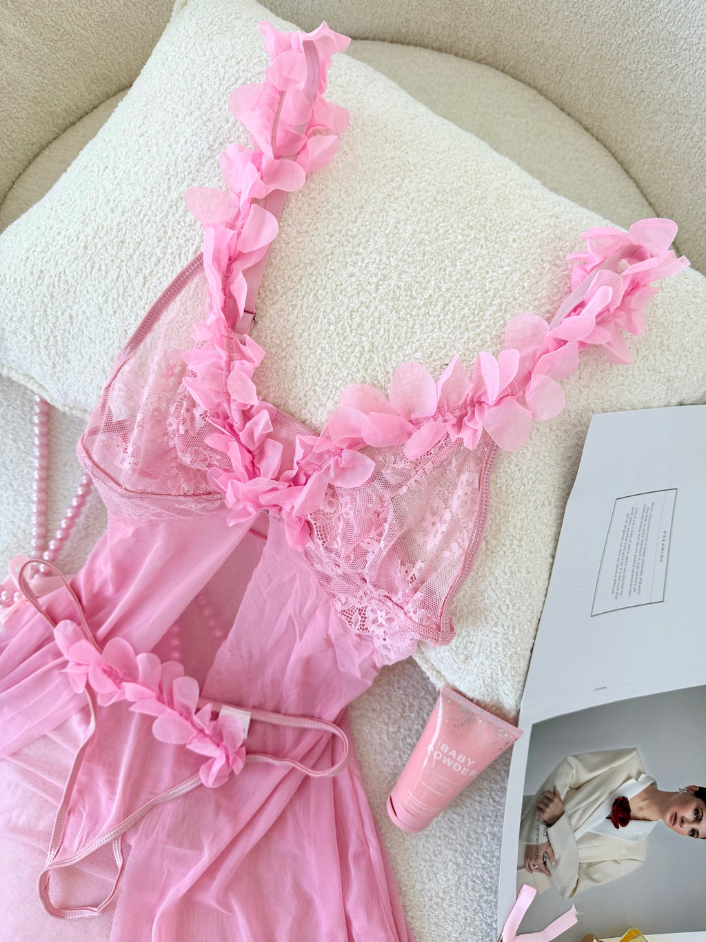 لانجري زهري طويل🌸🎀