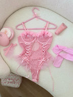 لانجري زهري مع جرابات