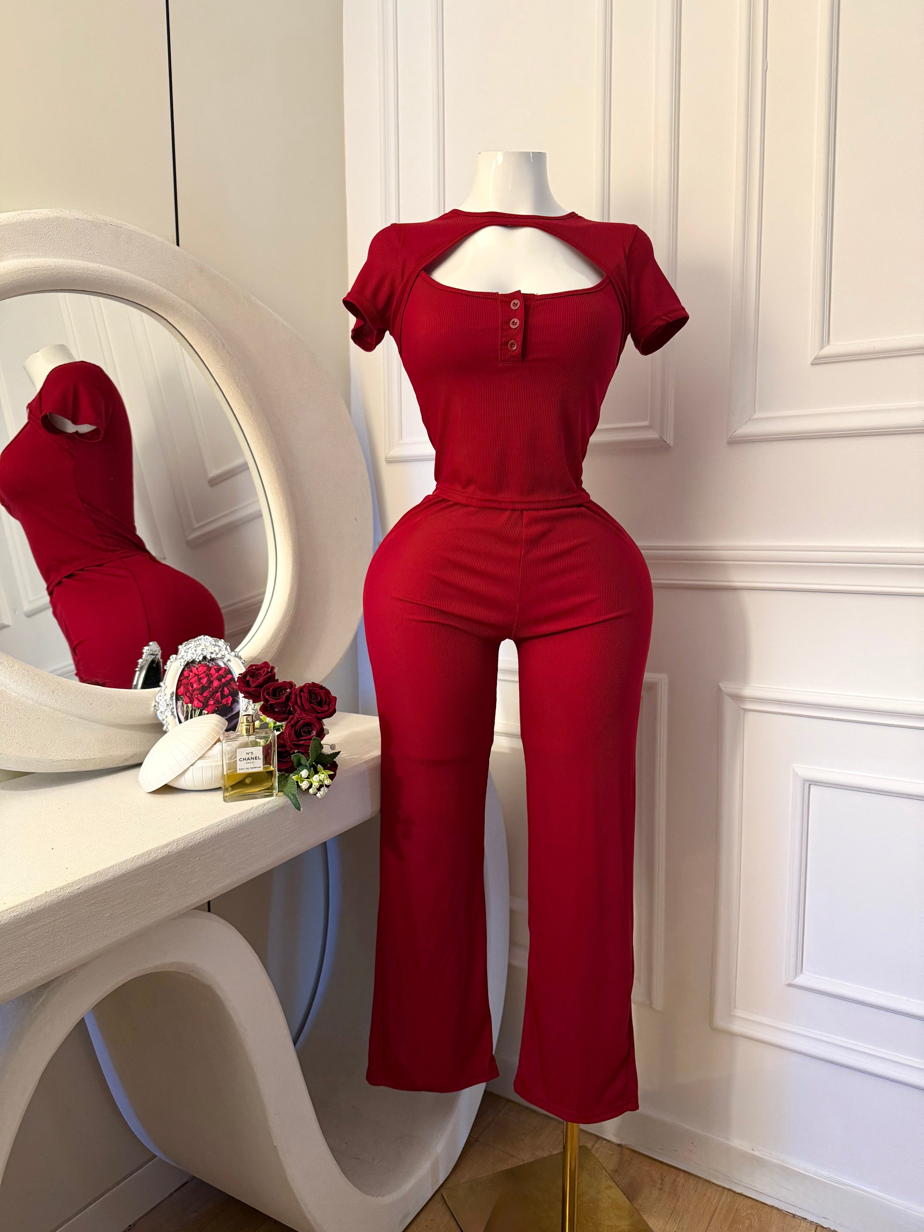 بيجامة برغندي 🌺